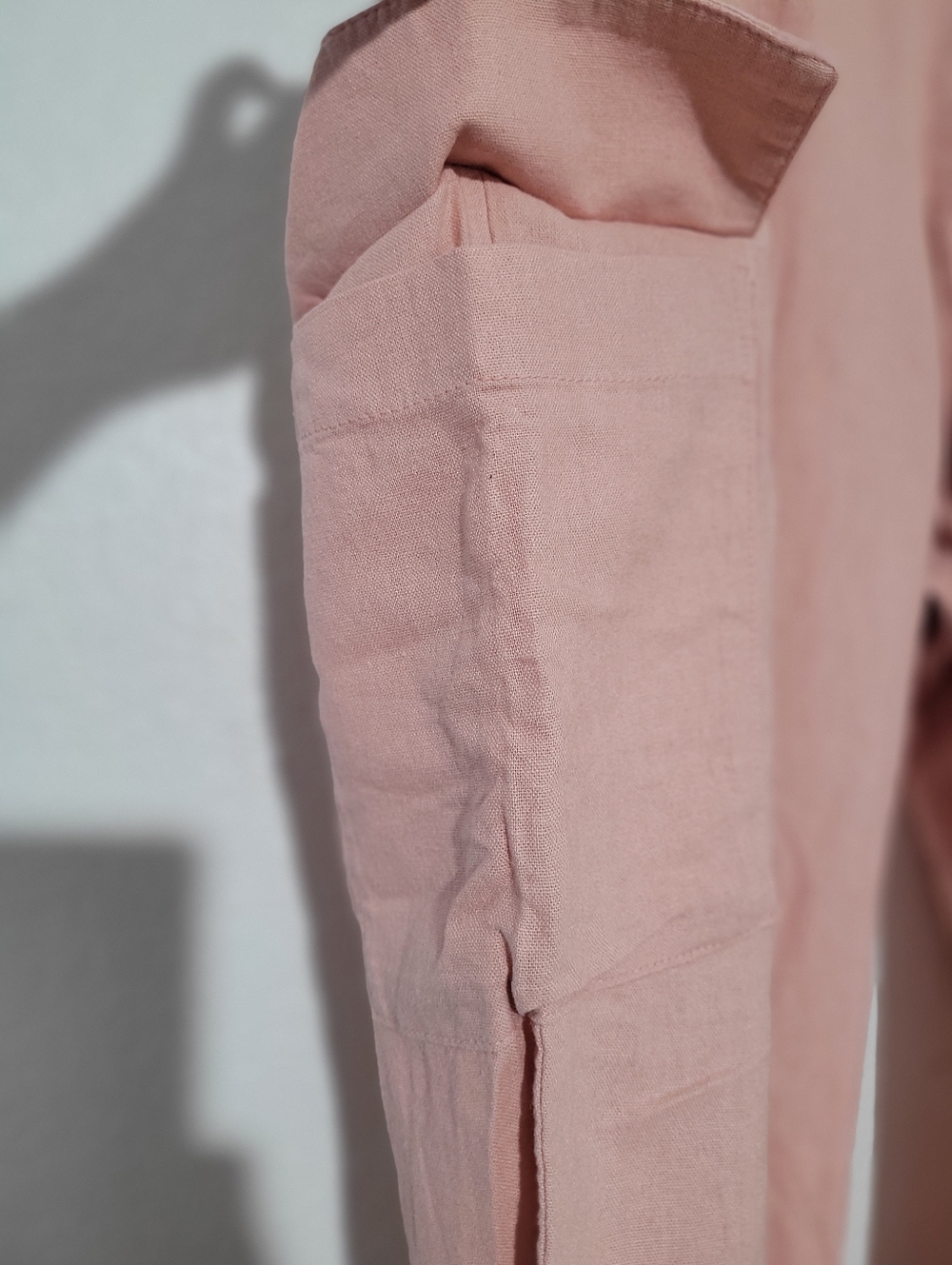 NWT Gap Mid Rise Linen Rayon Blend Blush Pink Cargo Pants Trousers Size XXL - Picture 3 of 11